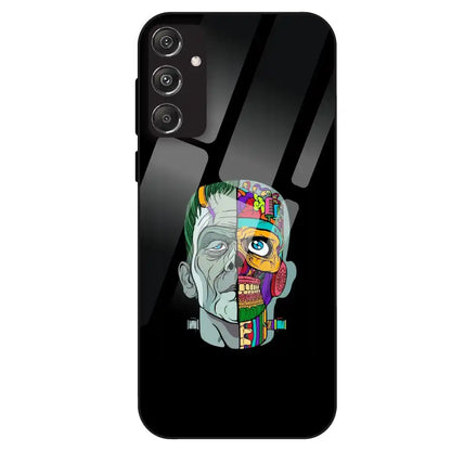 Half Skull Pop Art - Glass Case For Samsung Galaxy M34