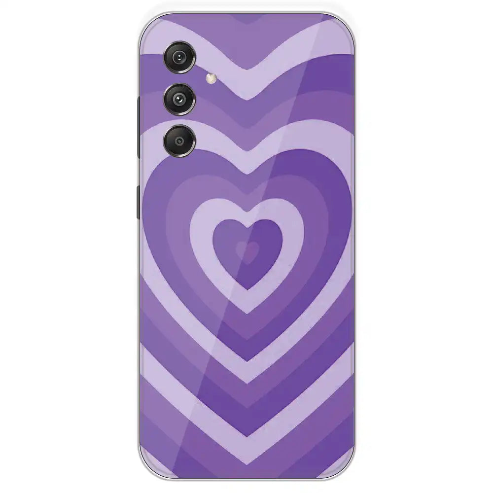 Purple Hearts - Printed Silicone Case For Samsung Galaxy M34