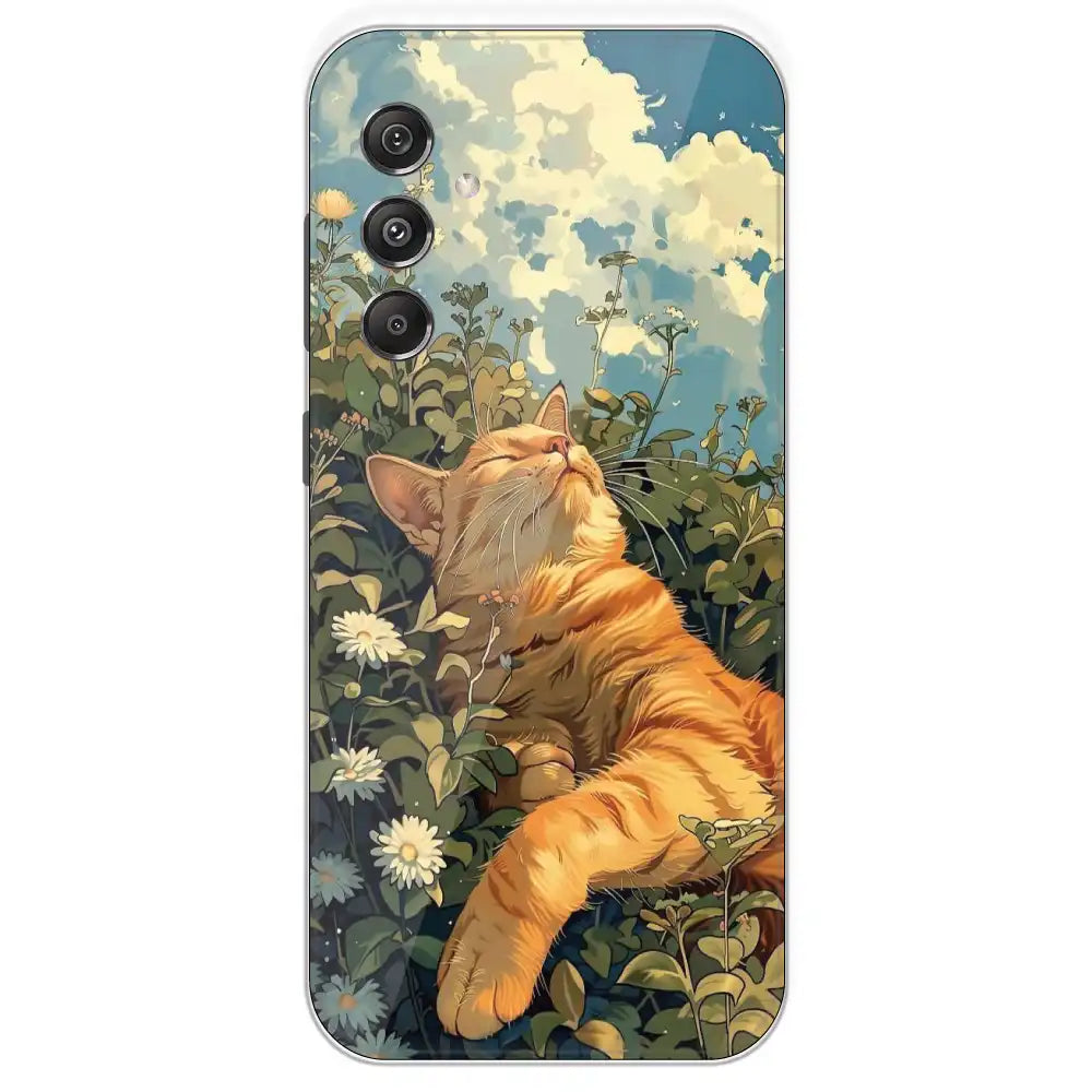 Garfield Sleeping - Printed Silicone Case For Samsung Galaxy M34