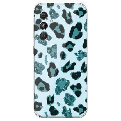 Blue Leopard Glitter Print - Printed Silicone Case For Samsung Galaxy 
M34