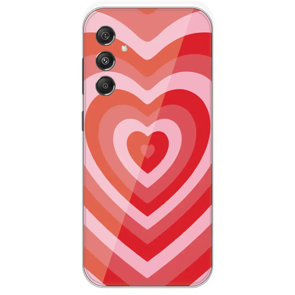 Red Hearts - Printed Silicone Case For Samsung Galaxy M34