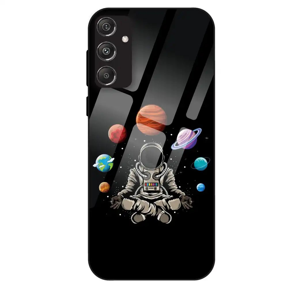 Astronaut Space Vibe - Glass Case For Samsung Galaxy M34