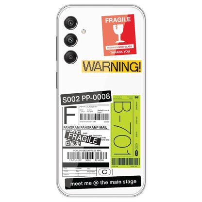 Fragile Labels - Clear Printed Silicone Case For Samsung Galaxy M34