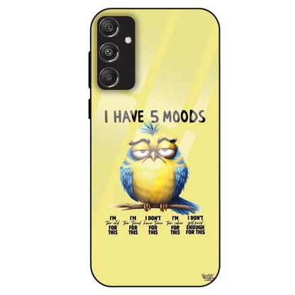 5 Moods Owl - Glass Case For Samsung Galaxy M34
