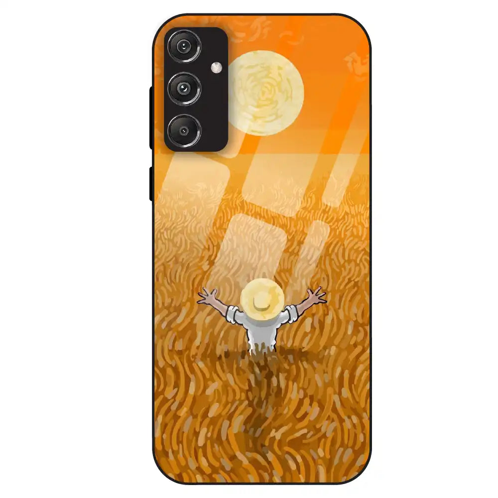 Golden Field Serenity - Glass Case For Samsung Galaxy M34