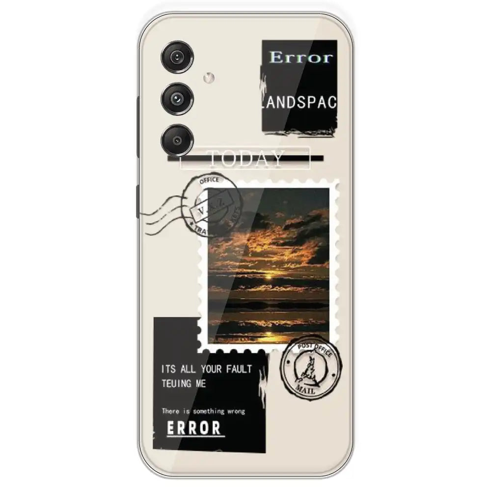 Post Card - Printed Silicone Case For Samsung Galaxy M34