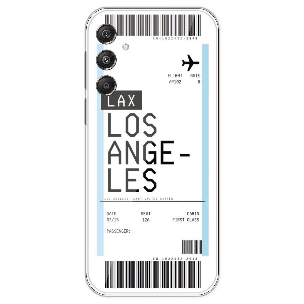 Los Angeles Ticket - Clear Printed Silicone Case For Samsung Galaxy M34