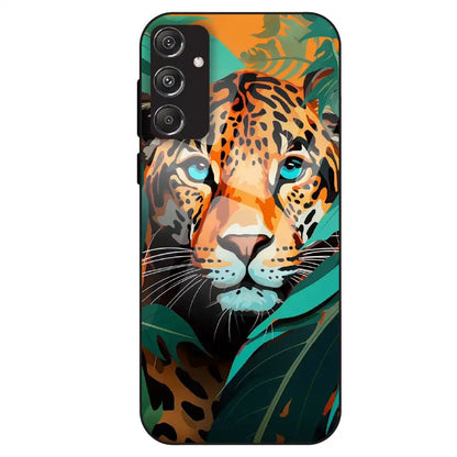 Leopard Jungle Art - Glass Case For Samsung Galaxy M34