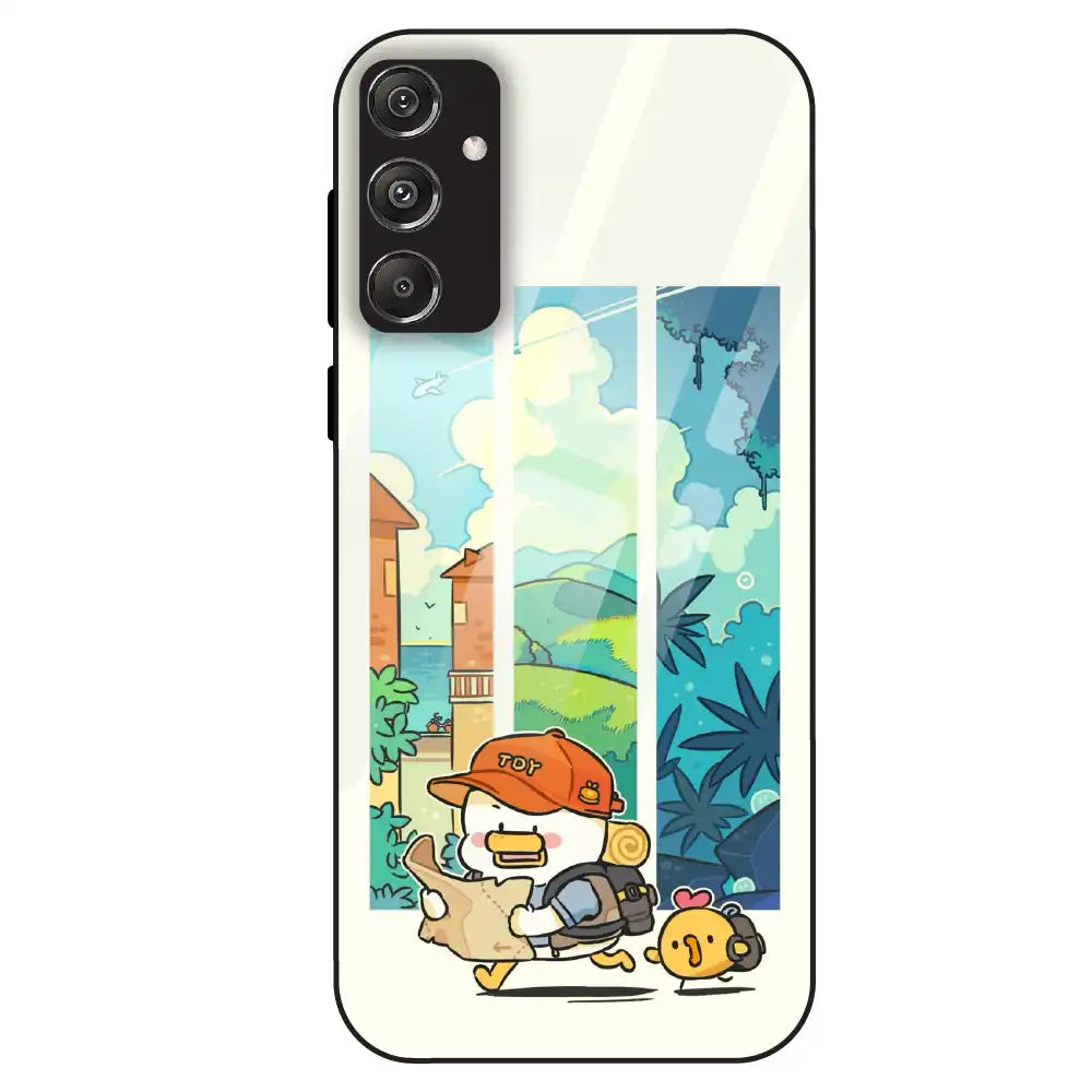 Cute Duck Adventure - Glass Case For Samsung Galaxy M34