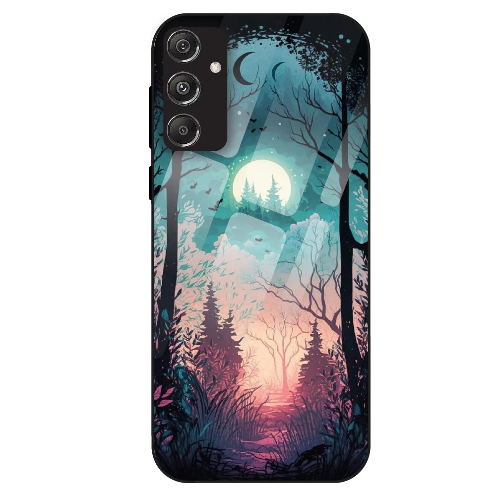Moonlit Forest - Glass Case For Samsung Galaxy M34