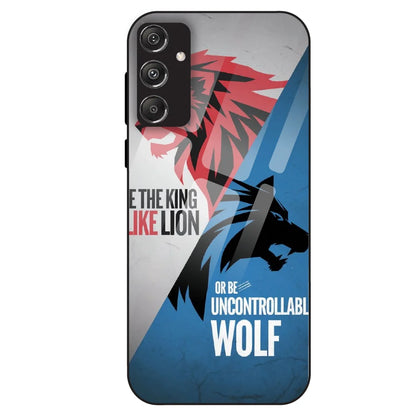 Lion vs Wolf Power - Glass Case For Samsung Galaxy M34
