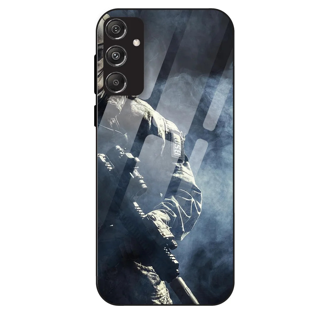 Tactical Soldier - Glass Case For Samsung Galaxy M34