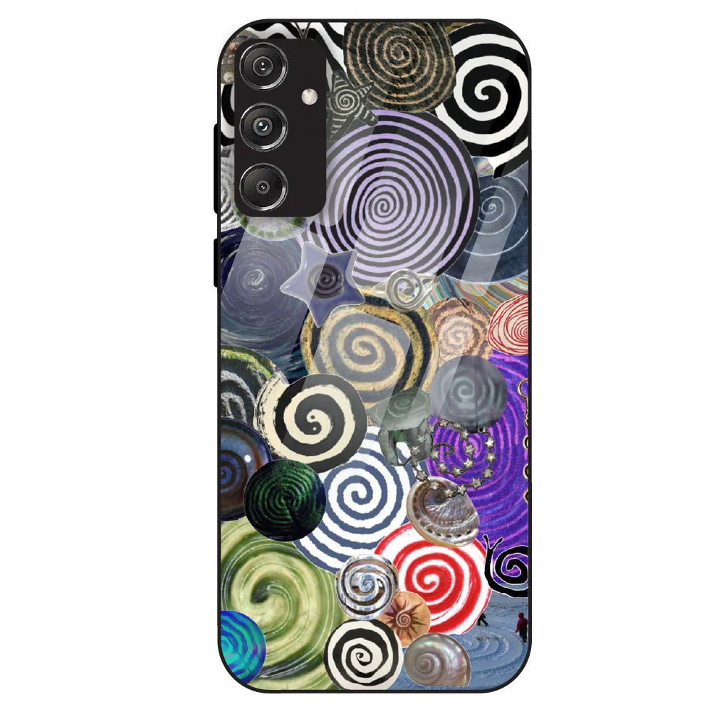Abstract Spiral Vibe - Glass Case For Samsung Galaxy M34