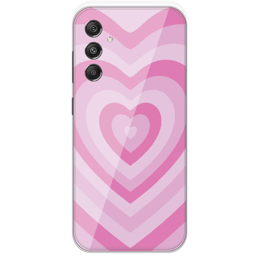 Pink Hearts - Printed Silicone Case For Samsung Galaxy M34