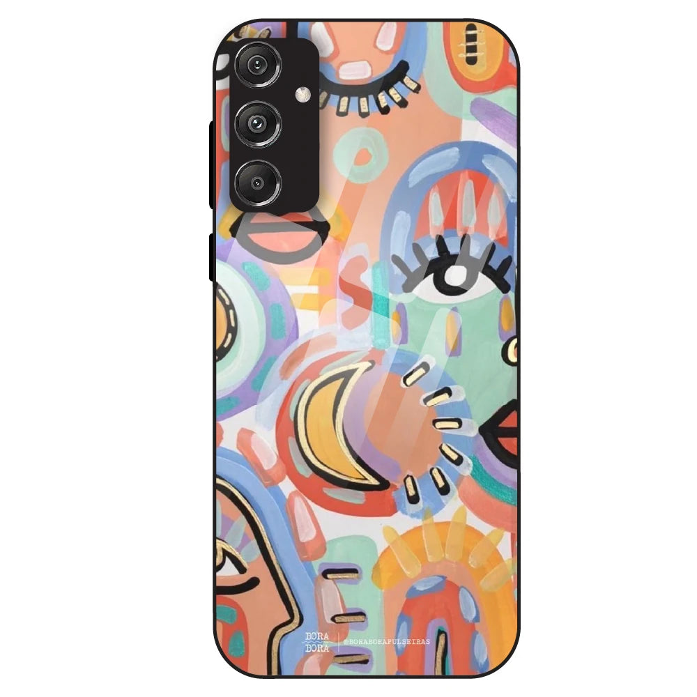 Abstract Pop Art - Glass Case For Samsung Galaxy M34