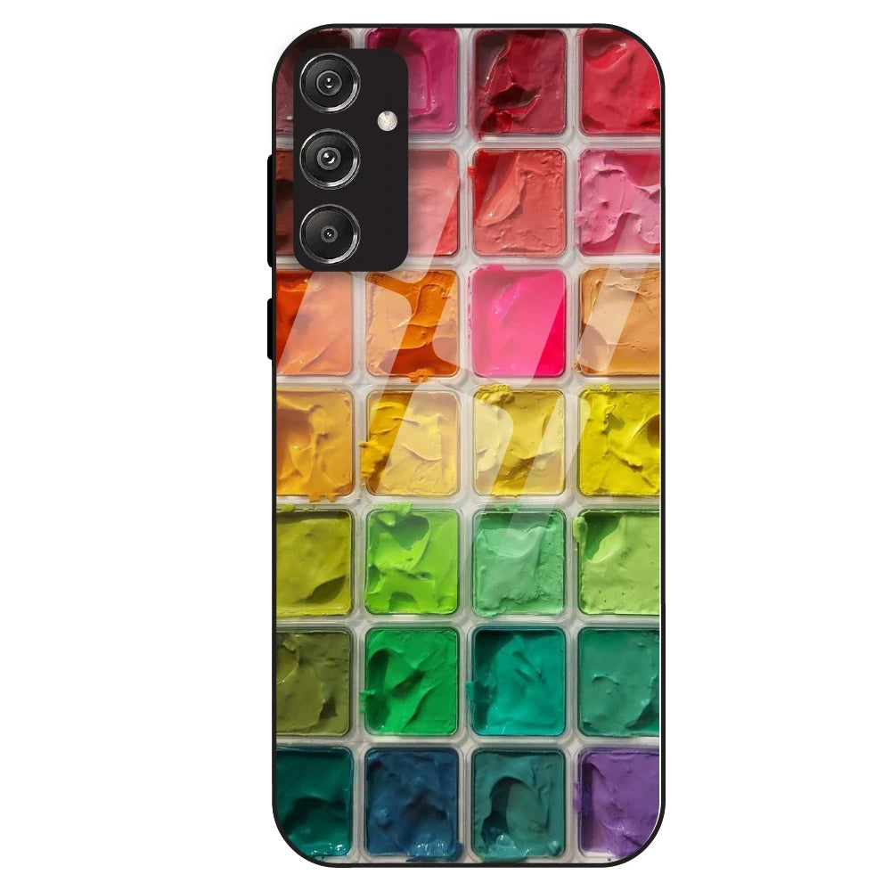 Color Palette Grid Aesthetic - Glass Case For Samsung Galaxy M34