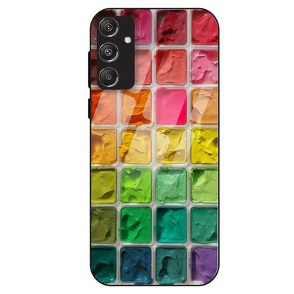 Color Palette Grid Aesthetic - Glass Case For Samsung Galaxy M34