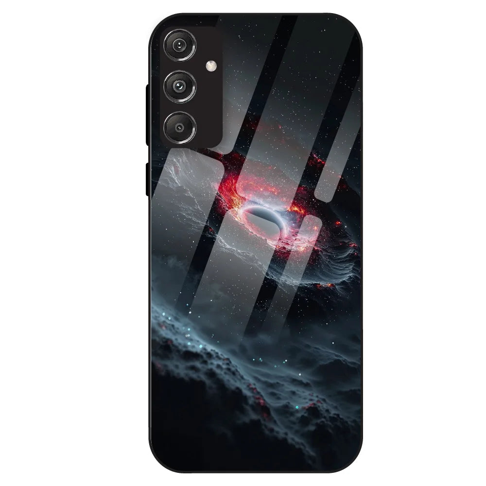 Cosmic Black Hole - Glass Case For Samsung Galaxy M34