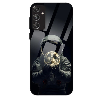 Astronaut Moon Glow - Glass Case For Samsung Galaxy M34