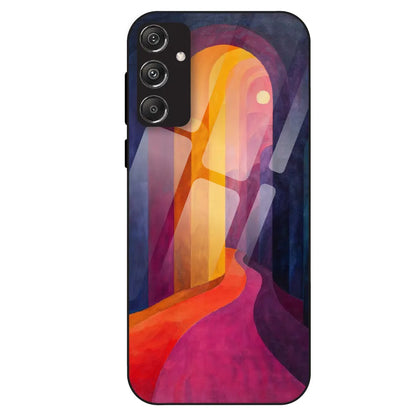 Abstract Sunset Path - Glass Case For Samsung Galaxy M34