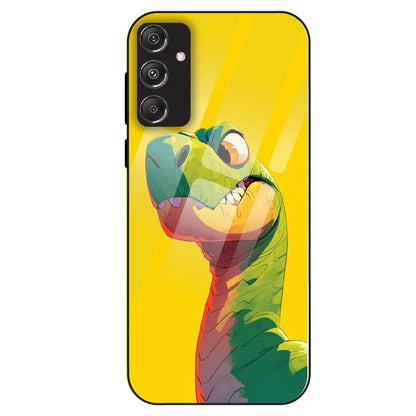 Cute Dino Popt - Glass Case For Samsung Galaxy M34