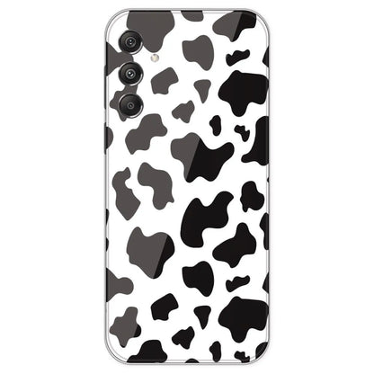 Cow Print - Clear Printed Silicone Case For Samsung Galaxy M34