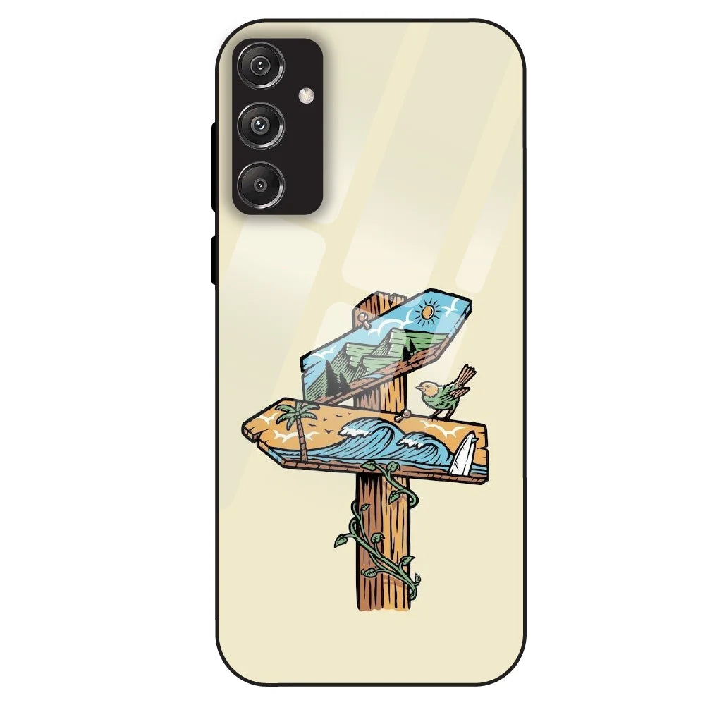 Nature Postbox Art Aesthetic - Glass Case For Samsung Galaxy M34