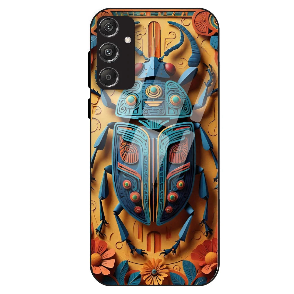 Royal Scarab Art - Glass Case For Samsung Galaxy M34