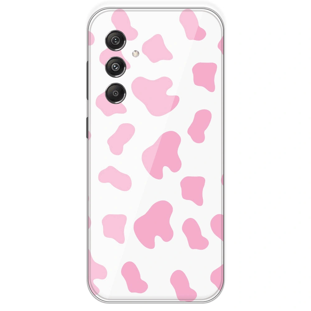 Pink Cow Print - Clear Printed Silicone Case For Samsung Galaxy M34