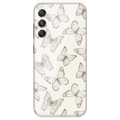 White Butterflies - Printed Silicone Case For Samsung Galaxy M34