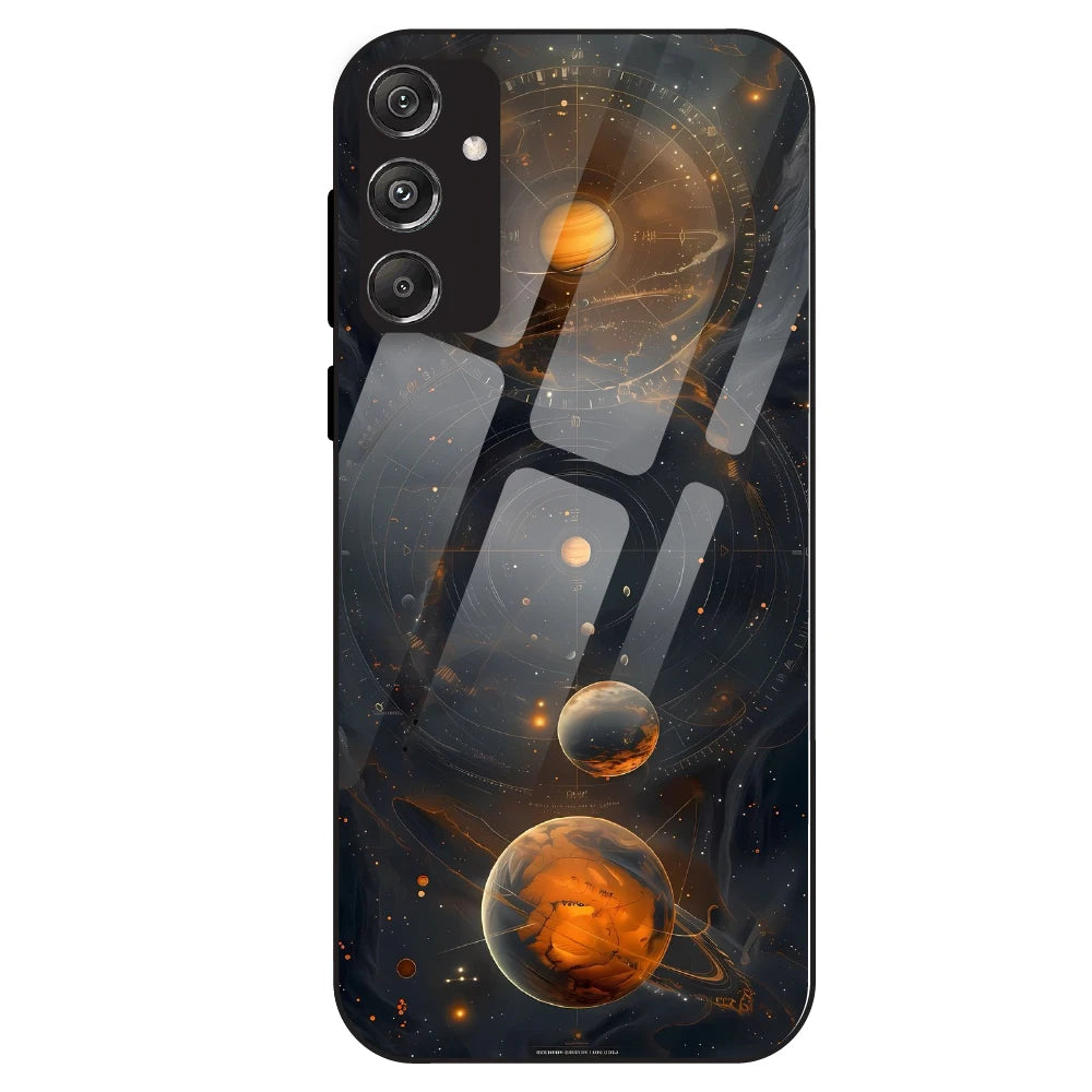 Cosmic Orbit Aesthetic - Glass Case For Samsung Galaxy M34