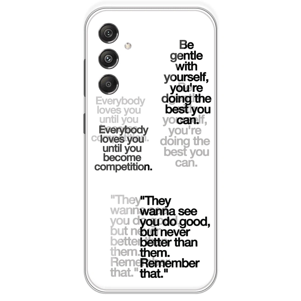 Motivational Quotes - Clear Printed Silicone Case For Samsung Galaxy M34