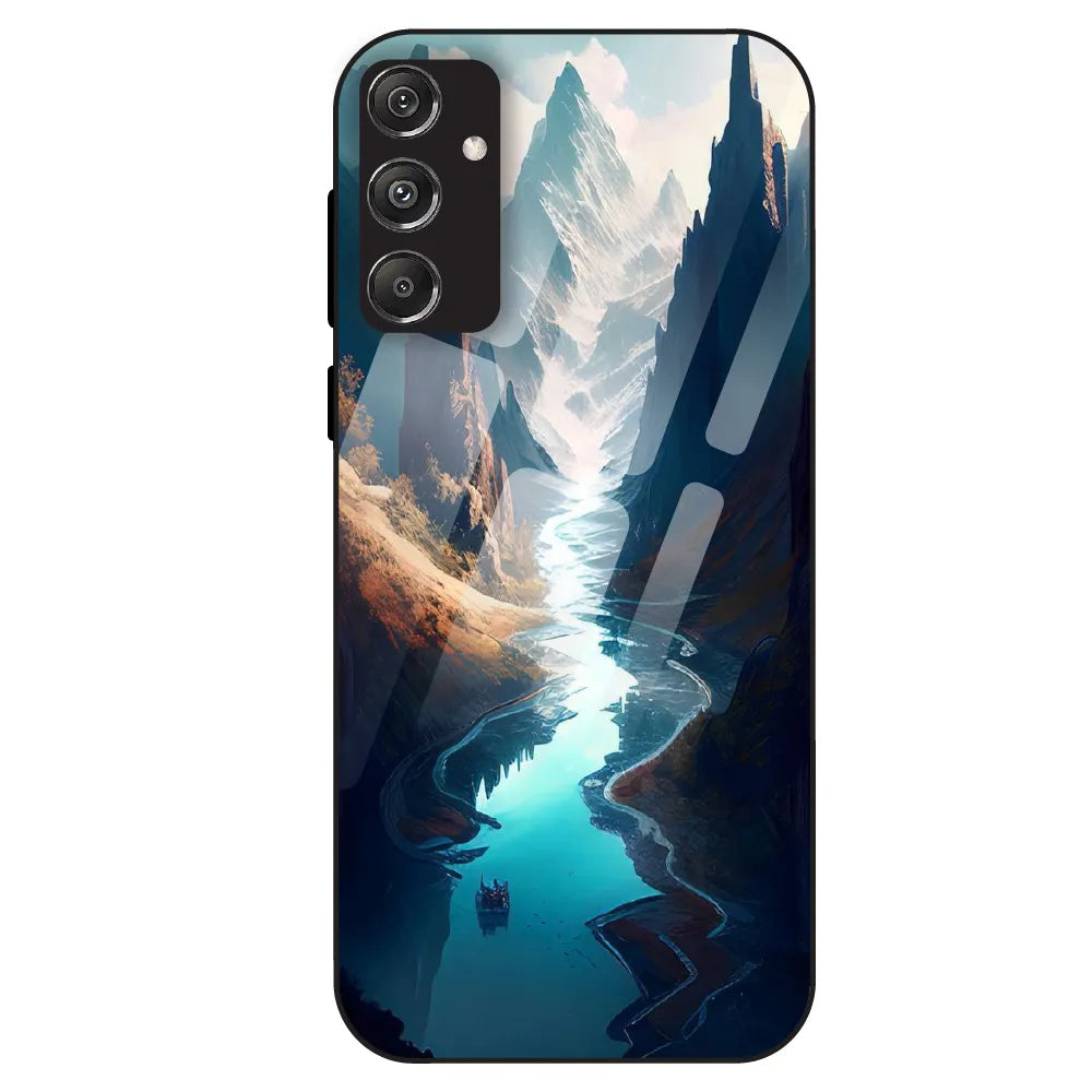 Mystic Valley River - Glass Case For Samsung Galaxy M34