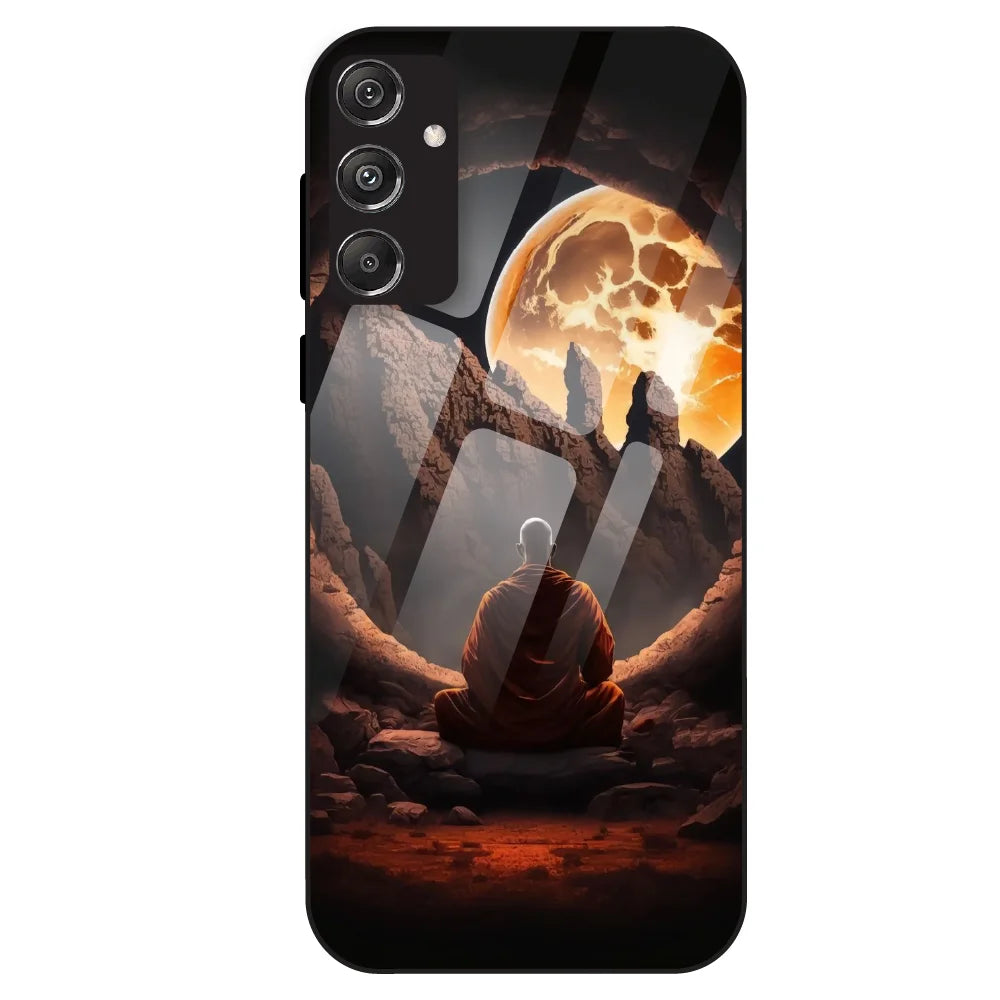 Meditating Monk - Glass Case For Samsung Galaxy M34