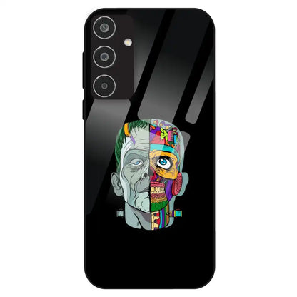 Half Skull Pop Art - Glass Case For Samsung Galaxy M35