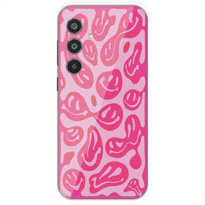 Pink Smilies - Printed Silicone Case For Samsung Galaxy M35