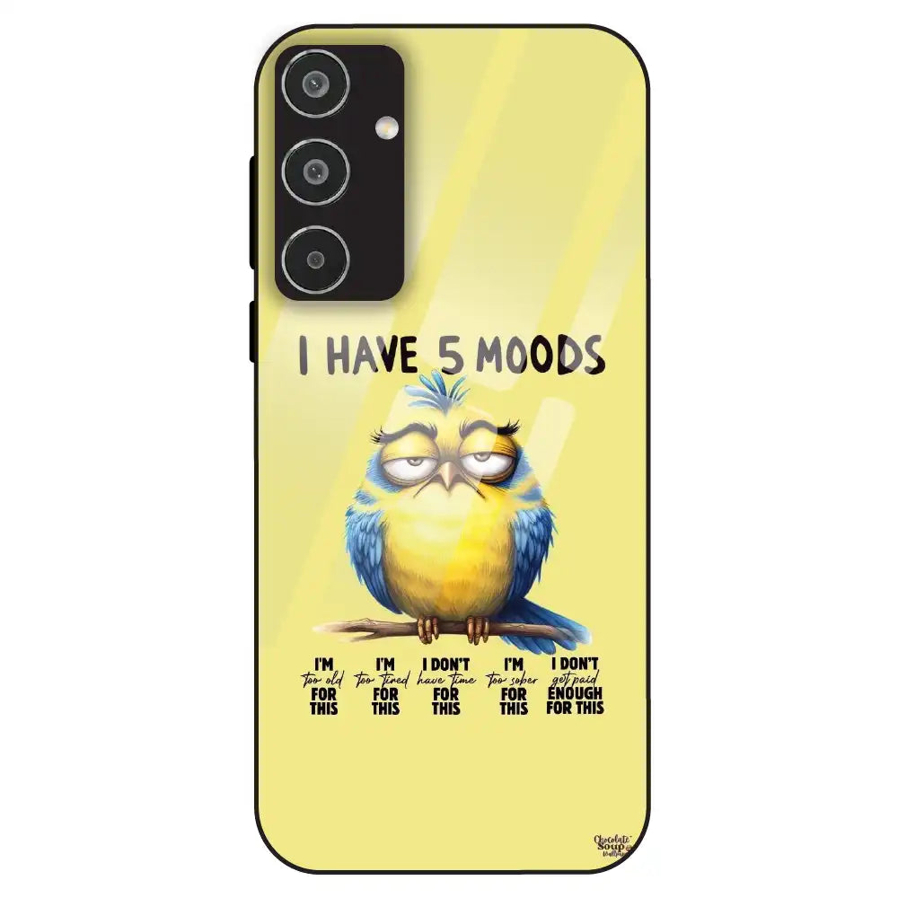 5 Moods Owl - Glass Case For Samsung Galaxy M35