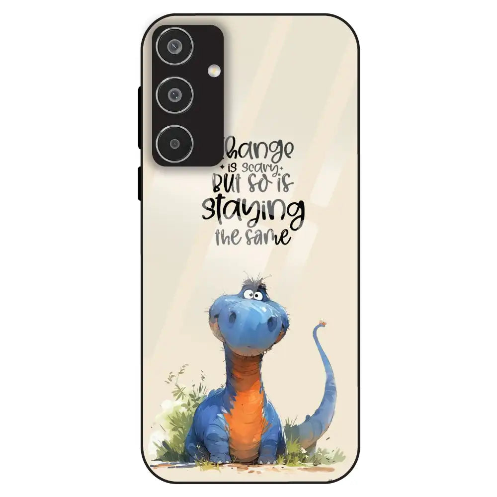 Cute Dinosaur Quote - Glass Case For Samsung Galaxy M35