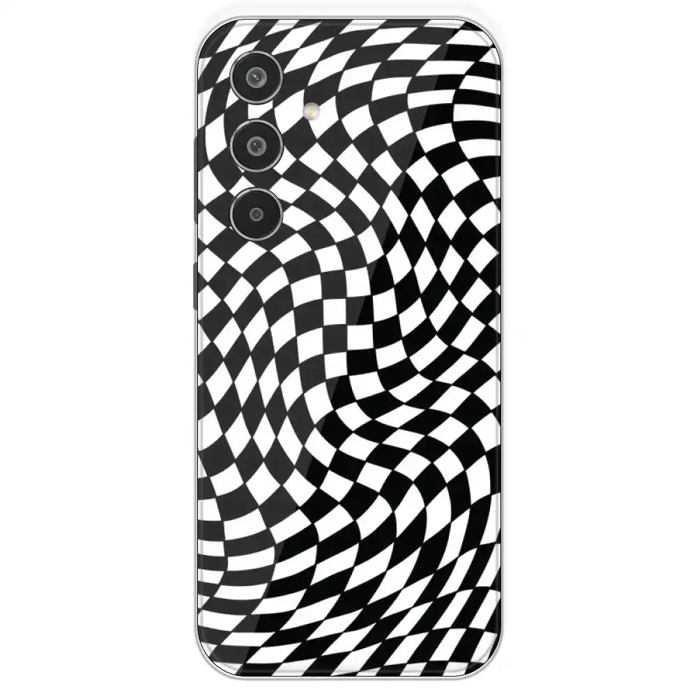 Checks - Printed Silicone Case For Samsung Galaxy M35