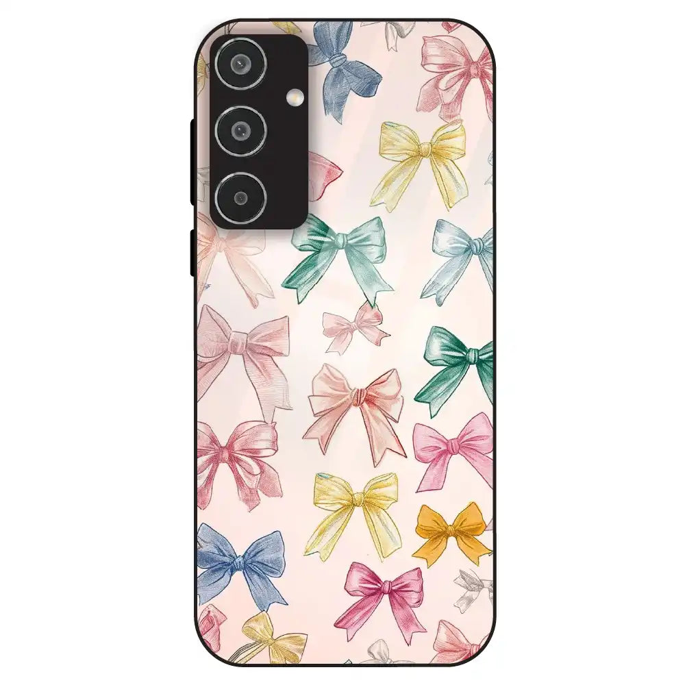 Pastel Bow Pattern - Glass Case For Samsung Galaxy M35