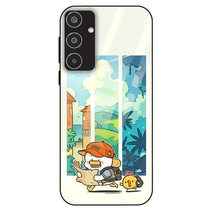 Cute Duck Adventure - Glass Case For Samsung Galaxy M35