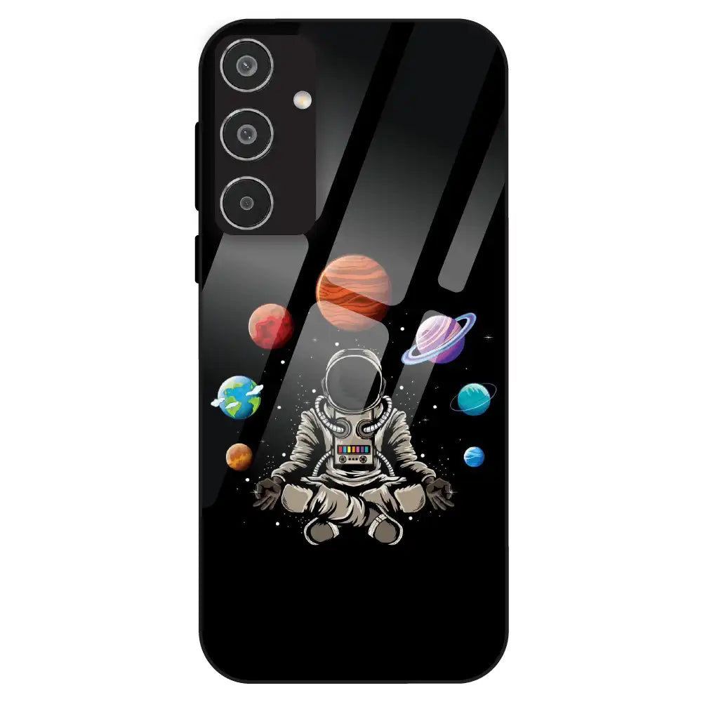 Astronaut Space Vibe - Glass Case For Samsung Galaxy M35