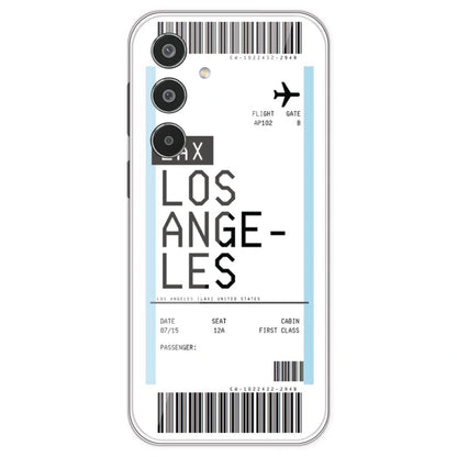 Los Angeles Ticket - Clear Printed Silicone Case For Samsung Galaxy M35