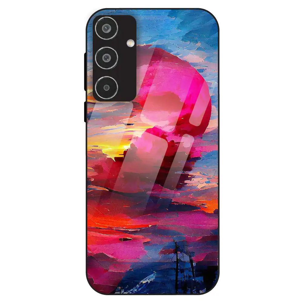 Abstract Sunset Vibes - Glass Case For Samsung Galaxy M35