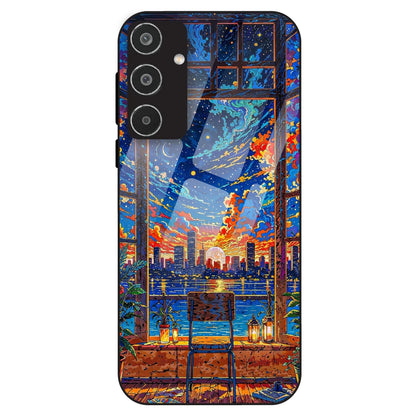 Sunset City View - Glass Case For Samsung Galaxy M35