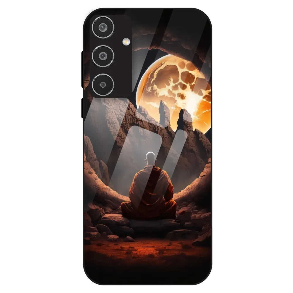 Meditating Monk - Glass Case For Samsung Galaxy M35