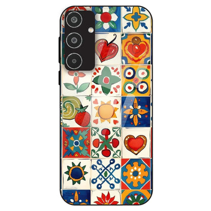 Colorful Tile Art - Glass Case For Samsung Galaxy M35