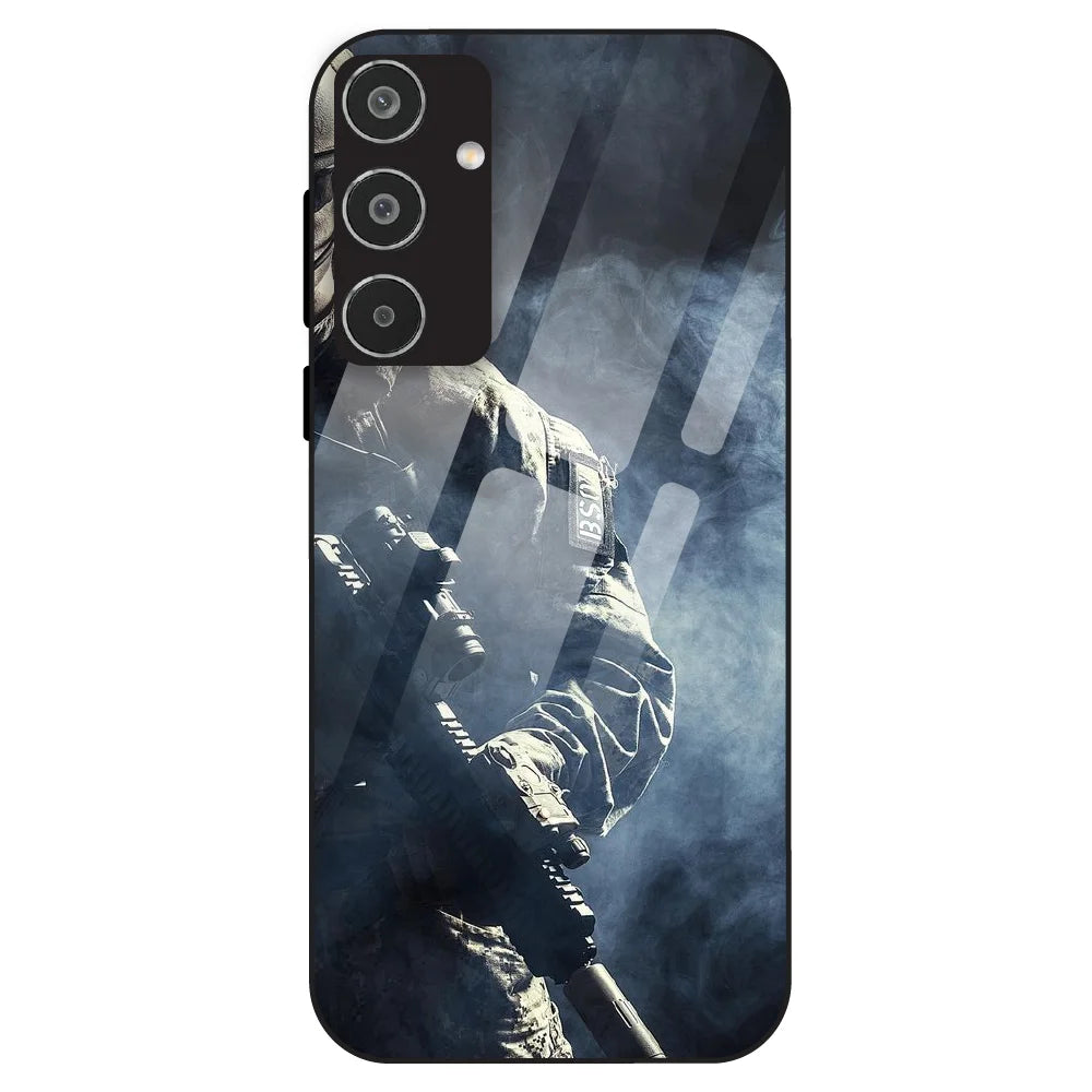 Tactical Soldier - Glass Case For Samsung Galaxy M35