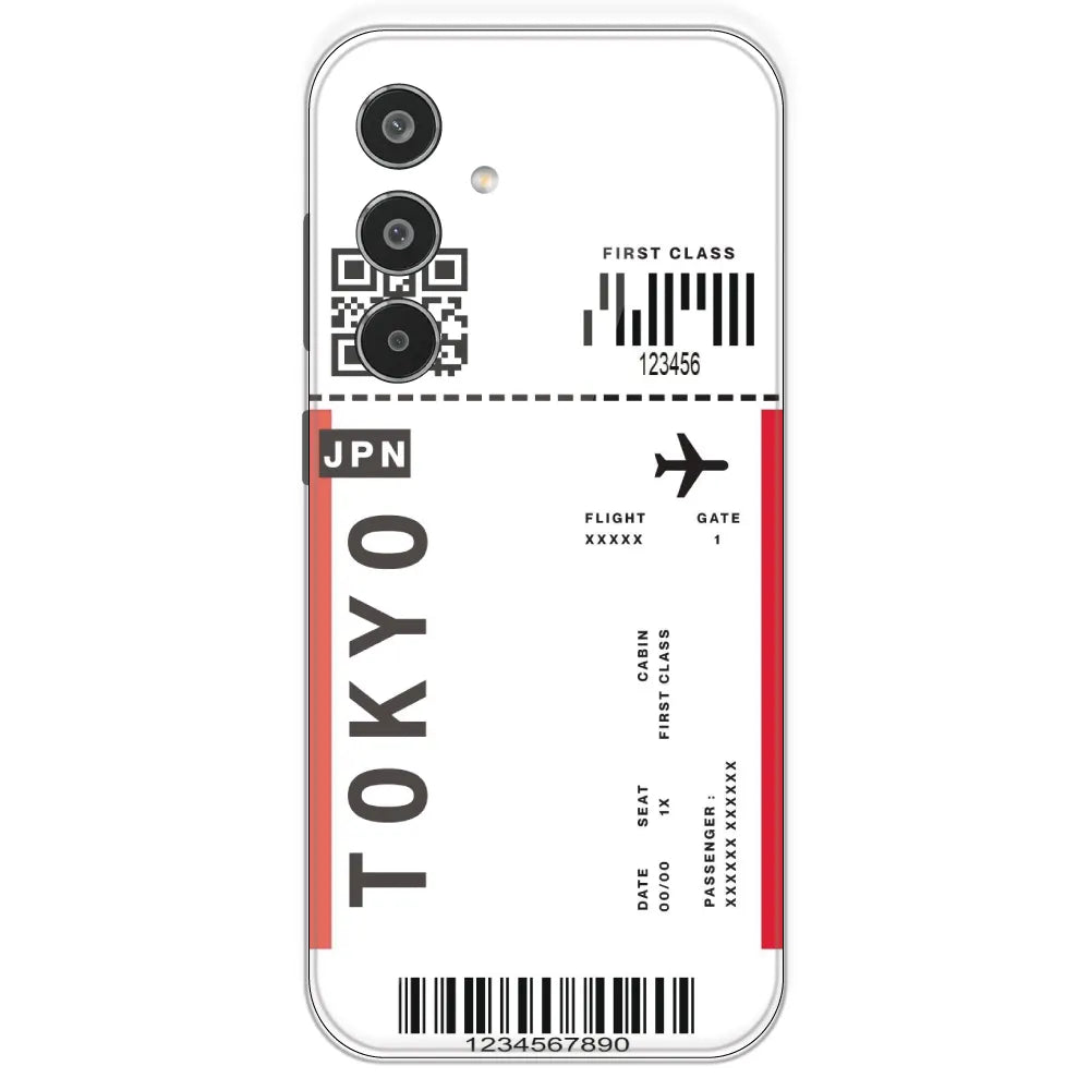 Tokyo Ticket - Clear Printed Silicone Case For Samsung Galaxy M35