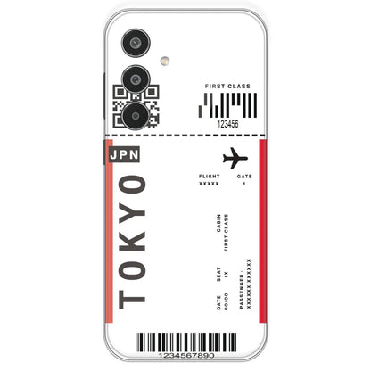 Tokyo Ticket - Clear Printed Silicone Case For Samsung Galaxy M35